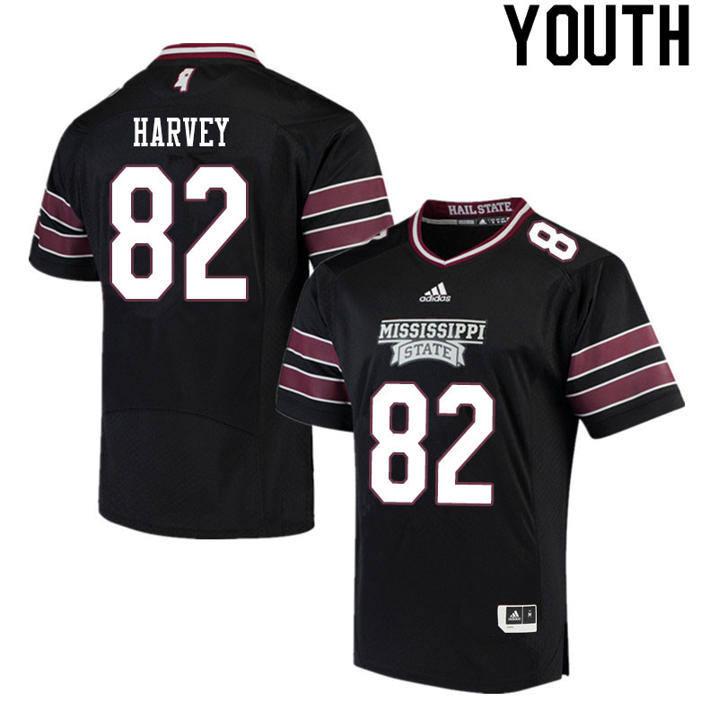 Youth #82 Rufus Harvey Mississippi State Bulldogs College Football Jerseys Sale-Black